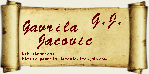Gavrila Jačović vizit kartica